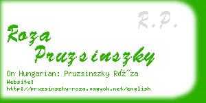 roza pruzsinszky business card